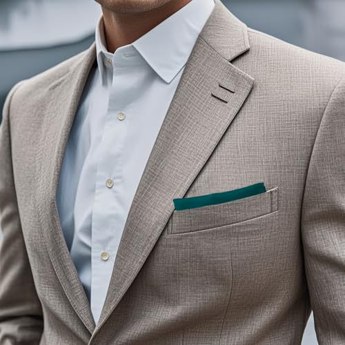 Image of Men's Pocket Square, Solid Color Boys Handkerchiefs for Men Wedding Party