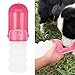 TANGUOX 350ml Silicone Pet Folding Water Bottle, Portable Outdoor Travel Kettle for Dogs and Cats, Collapsible Dog Water Bottle with Large Capacity for Hiking and Walks (Pink)