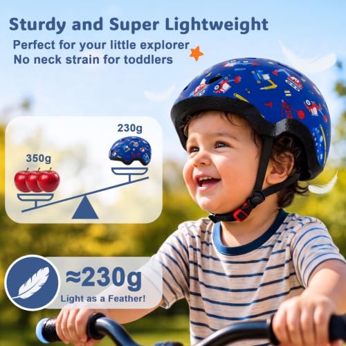 Image of Toddler Helmet, Adjustable Kids Bike Helmet for Ages 1-3-8