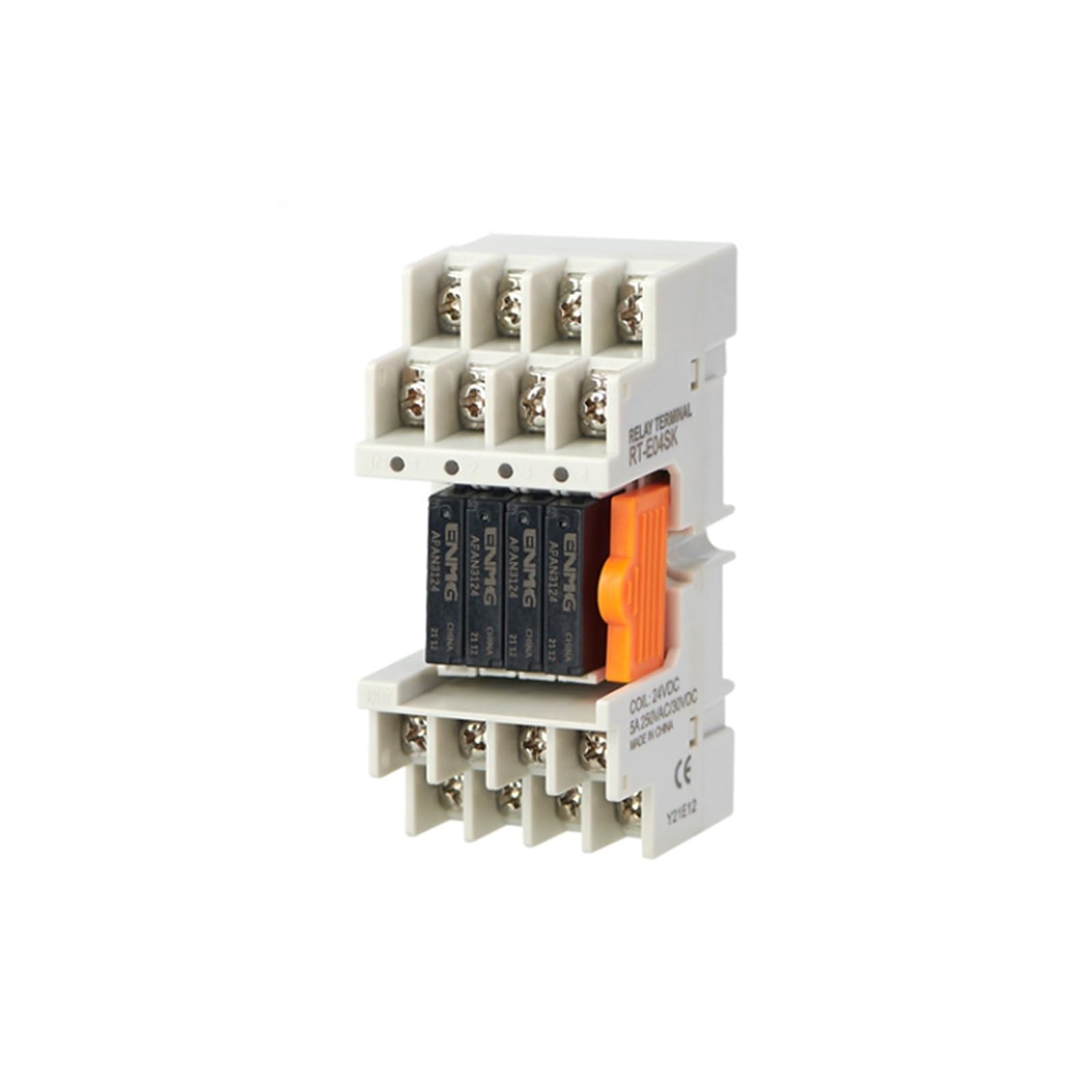 Petit Module de Relais PLC Terminal Relais RT-E04SK Indépendant 4 Normalement Ouvert 5A DC 24Vdc 1 Pcs