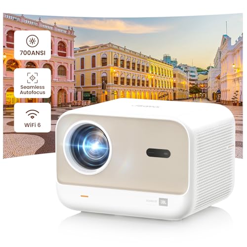 51Ml9+janSL Beamer Sound by JBL, 700 ANSI FHD 1080P Native Projektor, Yaber L2s Nahtloser Autofokus Smart Beamer, Video Beamer mit WiFi6 und Bluetooth 5.1 Heimkino Beamer für Handy/Laptop