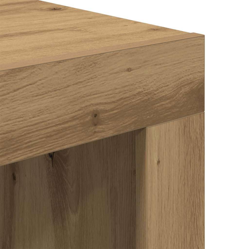 vidaXL Table Basse Chêne Artisanal 50 x 50 x 35 cm Bois d'ingénierie, Table Basse Moderne, Design Élégant, Bois Ingénierie, Surfaces Pratiques, Meuble Polyvalent, Décoratif