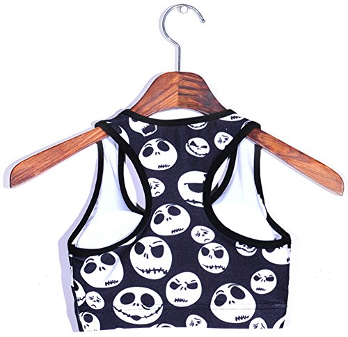 Image of Sister Amy Women's Aerobics Gym Dance Yoga Vest Printed Sports Bra Top Vest