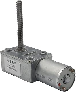 SUTK M6*50mm Output Lead Screw Shaft DC6V 12V 24V JGY370 Metal Turbo Worm Gearbox Reduction Gear Motor Worm Geared Motor (Speed(RPM) : 2 RPM, Voltage(V) : DC 12 Volt)