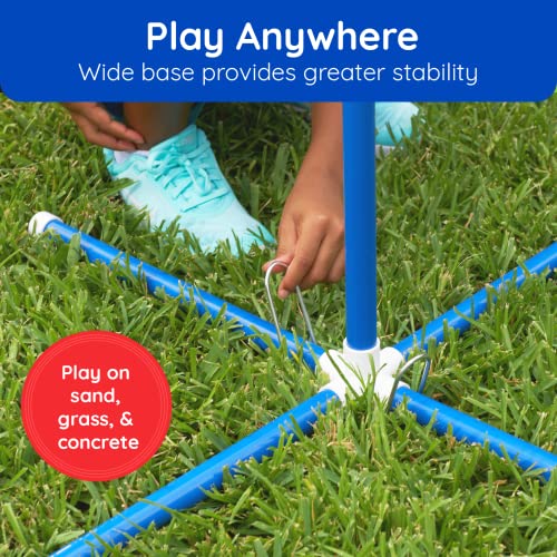 Giggle N Go Yard Games for Adults and Kids - Outdoor Polish Horseshoes Game Set for Backyard and Lawn with Frisbee, Bottle Stands, Poles and Storage Bag - Thumbnail 3