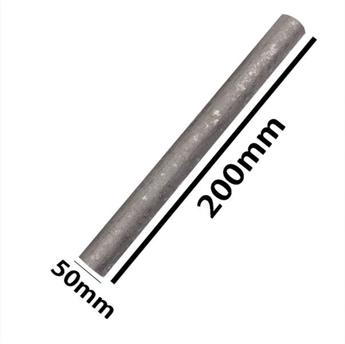 Pręt grafitowy 99,9% - długość 200 mm, średnica od 40 mm do 50 mm, idealny do metalurgii, elektroniki i przemysłu chemicznego(Diameter 50mm)