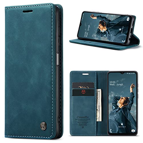 Azororo Handyhülle für Samsung Galaxy A23 5G/4G Hülle Premium Lederhülle Flip Case Magnet Tascher Kartenfach Standfunktion Klapphülle Schutzhülle für Samsung Galaxy A23 Blaugrün