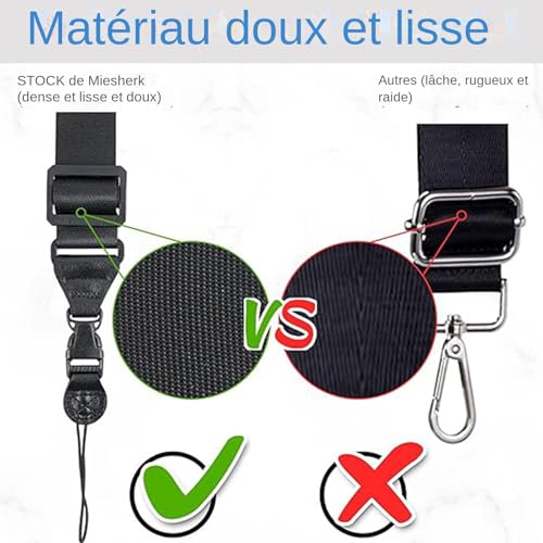 Zuasdvnk Correa para el cuello de la cámara, correas para los bolsos - Correa de mochila antideslizante ajustable,Cámaras de diseño ergonómico extendidas multifuncionales Suministros para viajes, - imagen 6