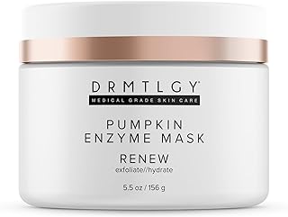DRMTLGY Pumpkin Enzyme Face Mask with Jojoba Beads. Gentle Exfoliating Pumpkin Facial Mask for Dullness, Uneven Skin Tone, Fine Lines and Wrinkles.