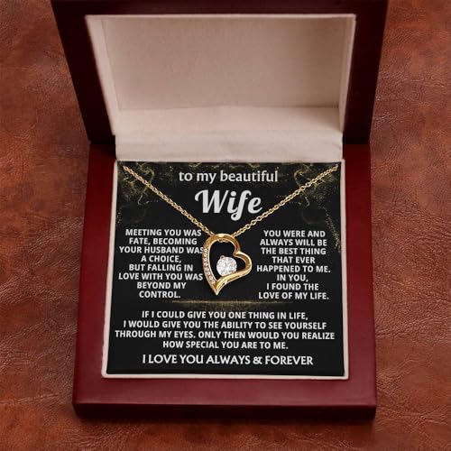 Jewelry To My Beautiful Wife - love of my life, Women Necklace, Gift For Wife, Gift for her, Idea Gift For Women, Christmas Birthday Gift, Valentine Gift3