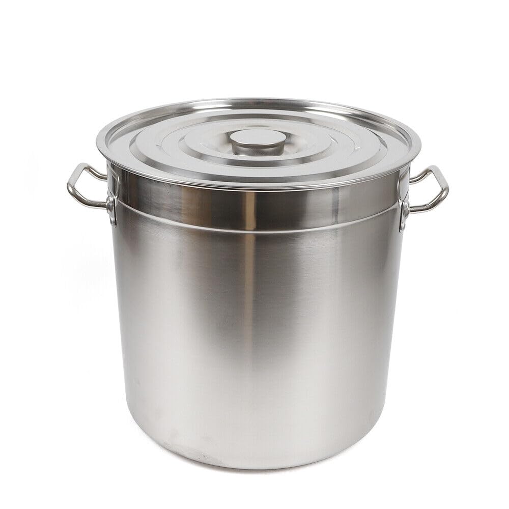 IEOWY Stainless Steel Stock Pot with Lid for Commercial Cooking, Ideal for Soups, Stews, and Sauces