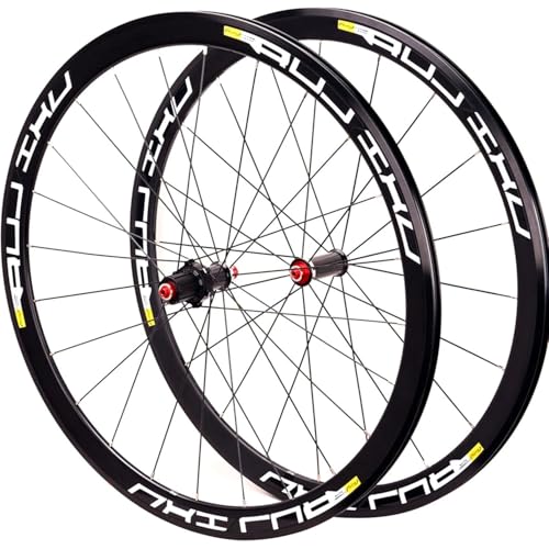 NBTRXWAFR Juego de Ruedas 700C Freno de llanta Juego de Ruedas de Bicicleta de Carretera 7 8 9 10 11 velocidades Cassette Cubierta 40 mm Buje de Carbono Ruedas de Bicicleta Quick Release 1865G
