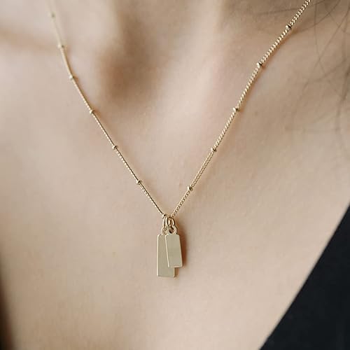 Miniatura 6 de Honeycat Collar pequeño con placa para perro en oro, oro rosa o plata Joyería minimalista y delicada