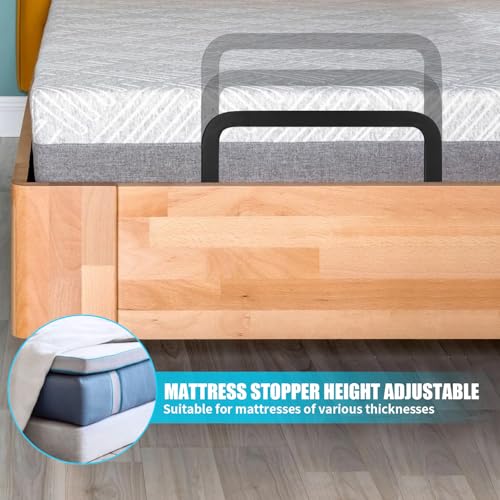 Matratzenhalter, Matratzenhalter Gegen Verrutschen, Matratzen Zusammenhalter für Massive, Bettpaneele, Tatami, Schwebebetten und Boxspringbett, Anti Rutsch Matratzen Stopp Verstellbare, 2 Stück