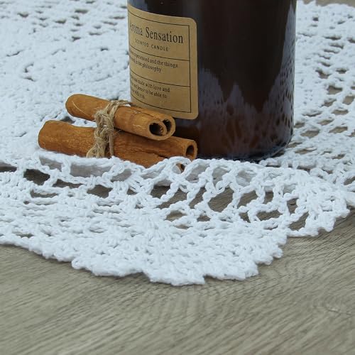 Kilofly KTW306WHTPC4 Handmade Crochet Cotton Lace Table Placemats Doilies Value Pack [Set Of 4] thumb #6