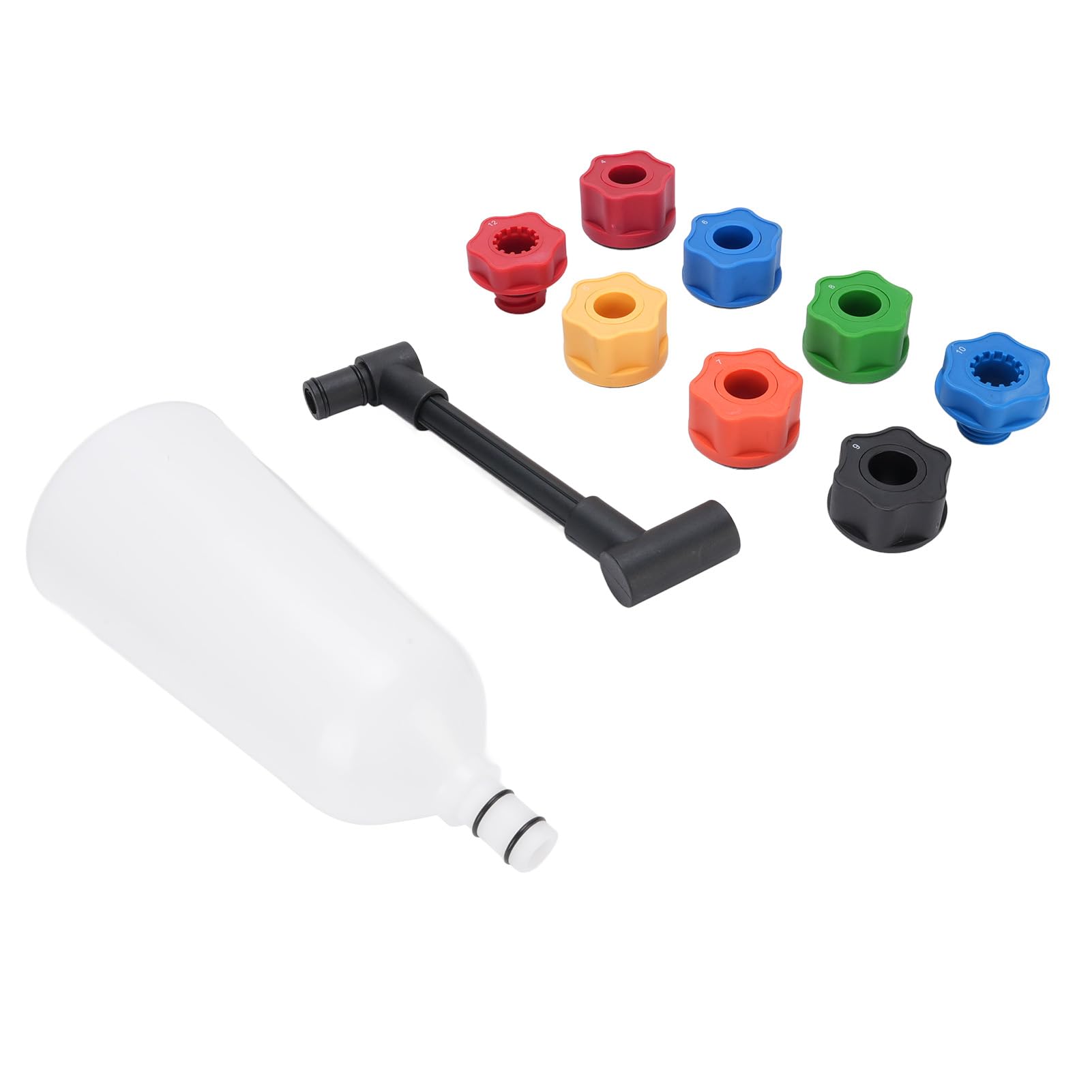 Generic Juego de Embudo de de Aceite de Motor, Kit a Prueba de Derrames de Acero de Nailon Translúcido con 8 Adaptadores para Uso Automotriz