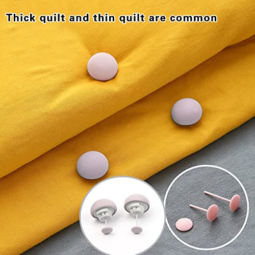 Kitchnexus Bettdecken Clips, 20 Stück Bettbezug Befestigungs Clips, niedliche runde Pilz Bettlaken Klammer, Anti-Lauf Kick Schnalle, Bettwäsche Zubehör mit Box (Weiß) - Image 7