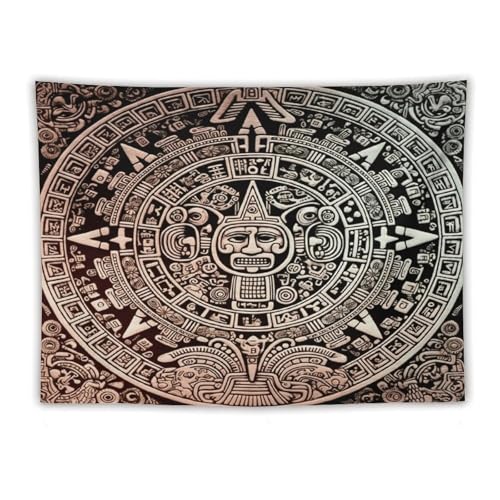 Tapisserie calendrier maya en polyester grand format YKUDBN