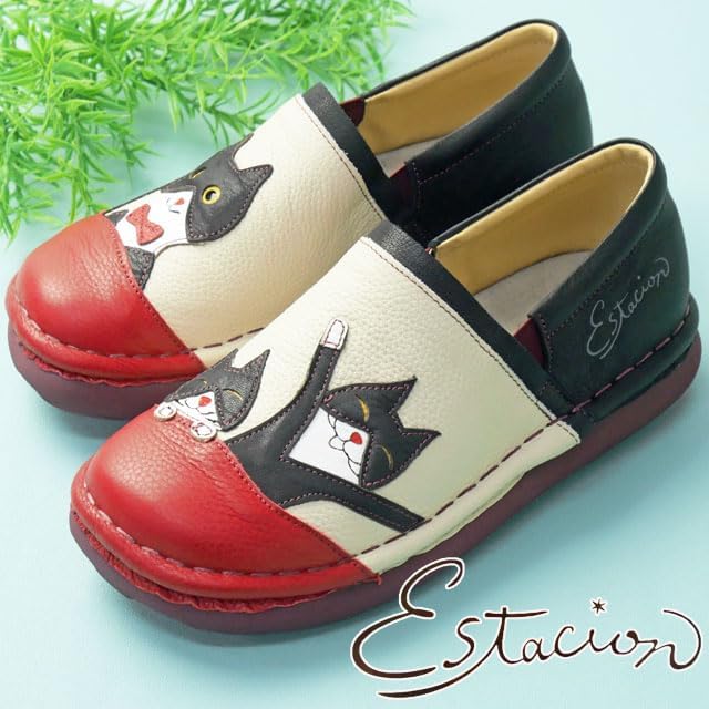 エスタシオン TGE630 本革 スリッポン 履きやすい 疲れない レディース IV／C L(約24.0cm-24.5cm)