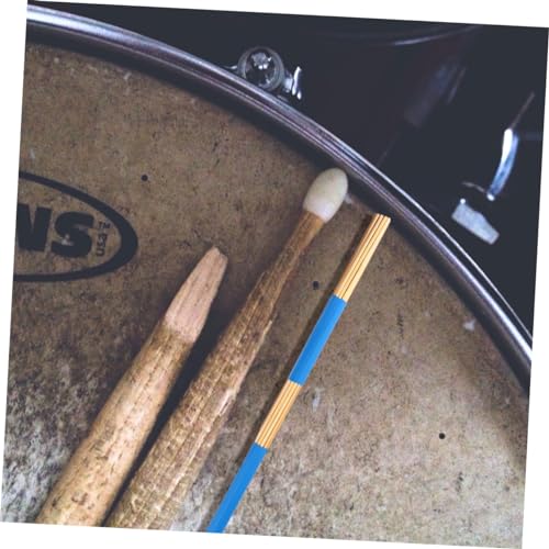 Baquetas de madera ibasenice, 1 par, para jazz y música folclórica, diseño cómodo, color azul miniatura 6