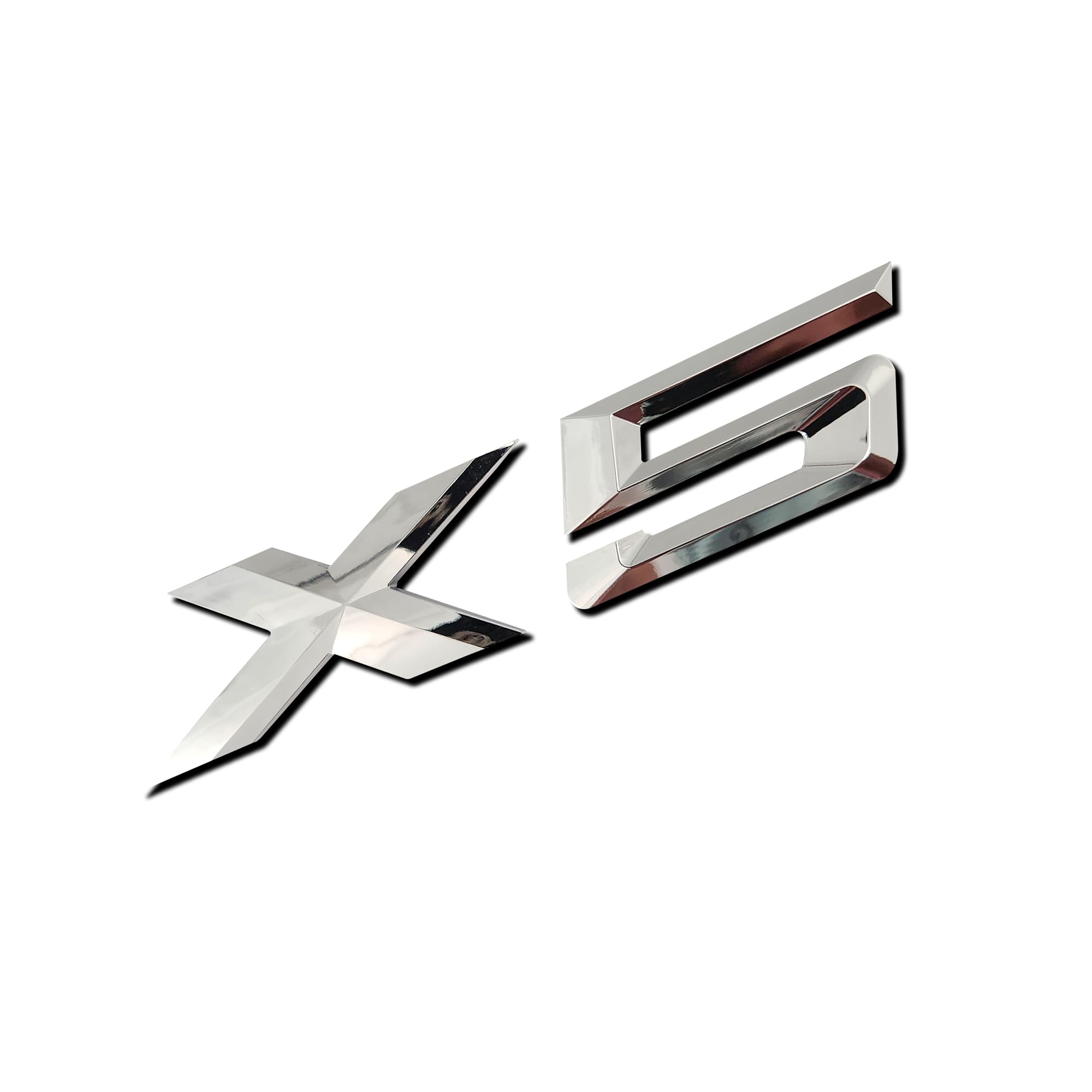 X5 - Logo argenté brillant pour coffre arrière - Emblème de modification de réglage pour E53 E70 F15 G05