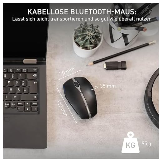 CHERRY GENTIX BT Kabellose Bluetooth-Maus