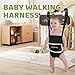 Hapbabe 2 in 1 Baby Jumper with Stand, Premium Spring, for Infant 6-12 Months, Baby Walking Harness Function, Easy to Fold and Storage, Black