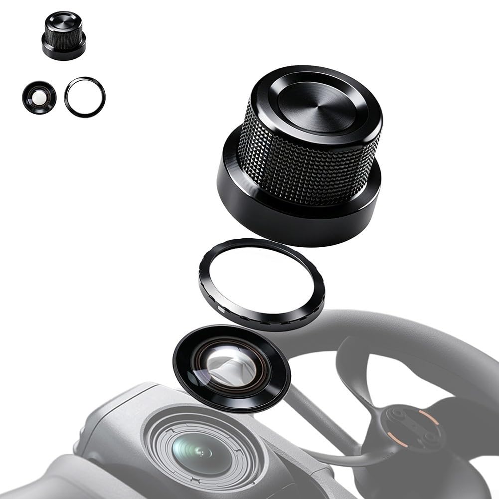 Lente di ricambio in vetro di alta qualità per Dji Avata 360 offrendo HD e vestibilità precisa in dimensioni compatte nere per esigenze di riparazione della fotocamera senza cuciture (2 pezzi)