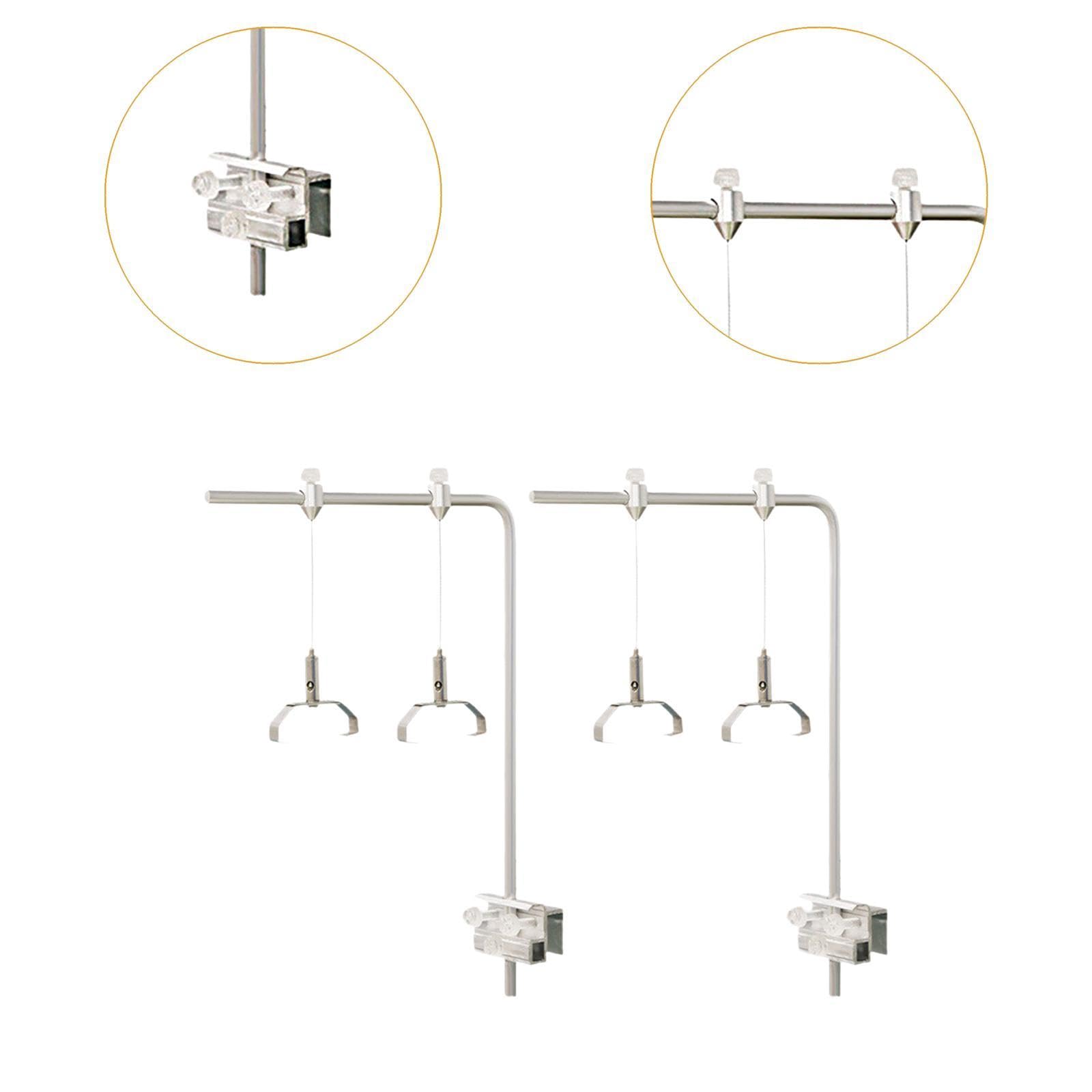 2 Stück Aquariumlichthalterung Lampenbügel Montagegestell Lampenstützen Leuchtenhalter mit Verstellbarem Und Universellem Design für Eine Sichere Und, mit 4 Clips
