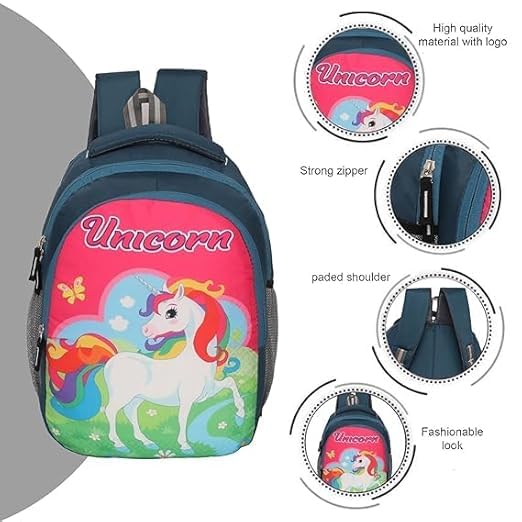 Image of Polyester kids Primary School Backpack, 30 Litres, Cartoon Print, for Tuition, Nursery to 5th Standard Boys and Girls Lightweight cartoon Bag