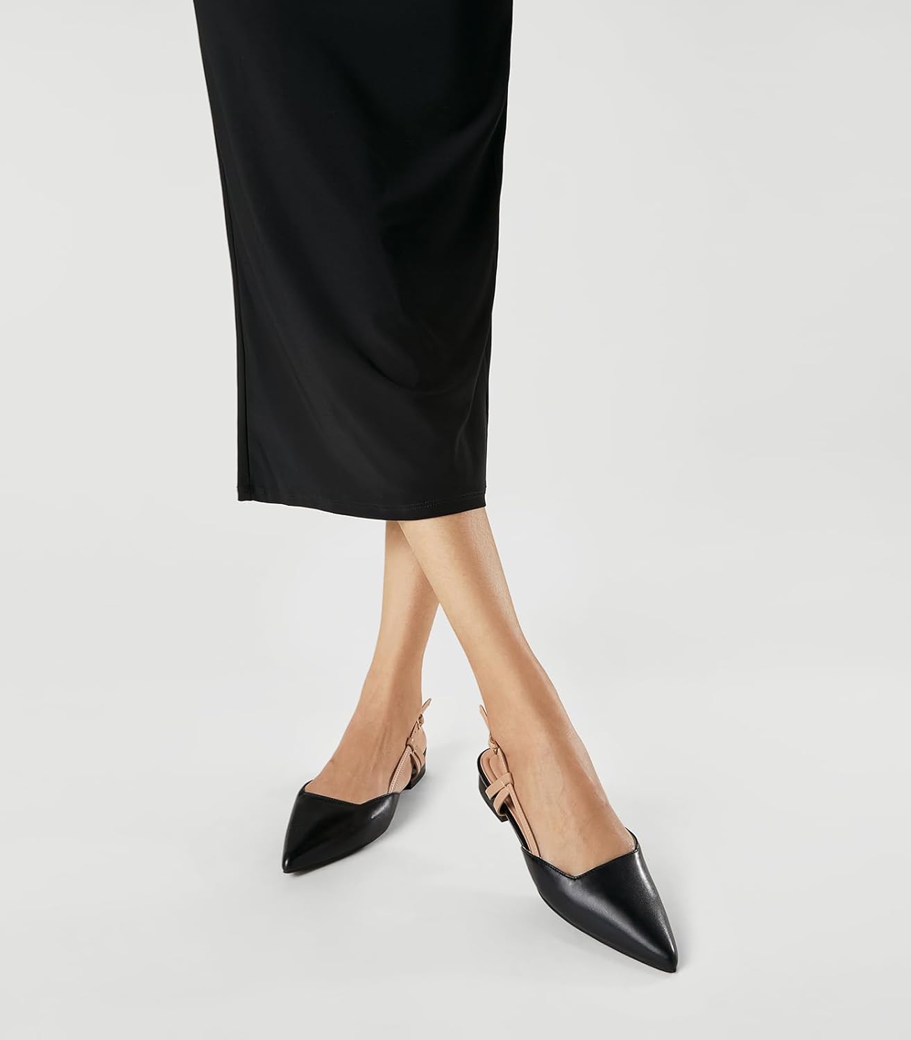 Arromic Slingback Flats for Women Pointed Toe Women's Flats Square Topline Slip On for Fashion Dressy Date Comfort Office Work - Image 6