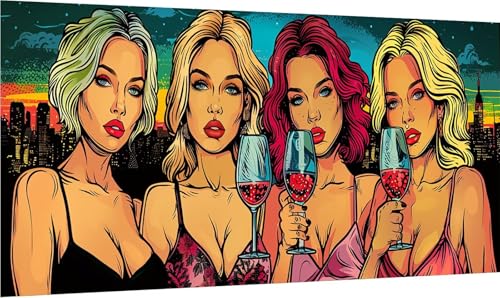 Diamond Art Kits for Adults Beginner Woman, 5D Diamond Painting Kits Wine, DIY Full Drill Painting Kit Art and Crafts for Adults, Hobbies for Women, Home Wall Decor, Gifts for Women 45x90cm S-1154