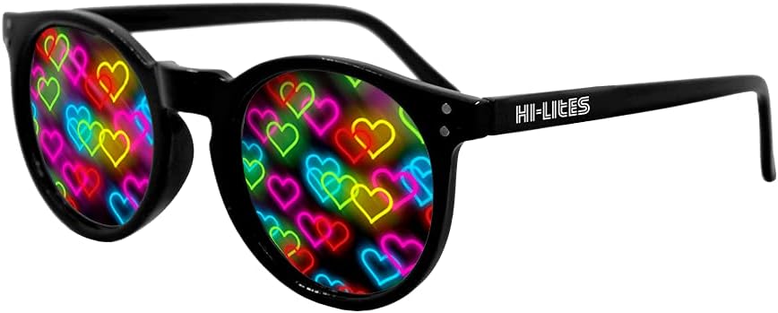 Special Effect Light Changing/Light Diffraction Glasses - Heart Effect Lenses - Designer Style