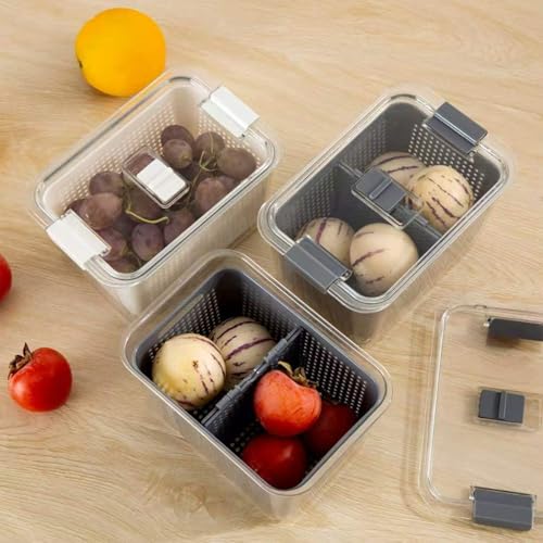 Récipient alimentaire design à double couche plastique efficace pour aliments frais - 5