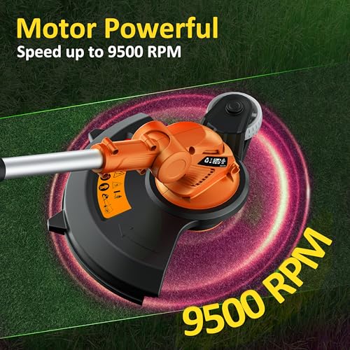 image for JAGROM Electric String Trimmer Cordless with 2x2.0Ah Battery, 20V Batt