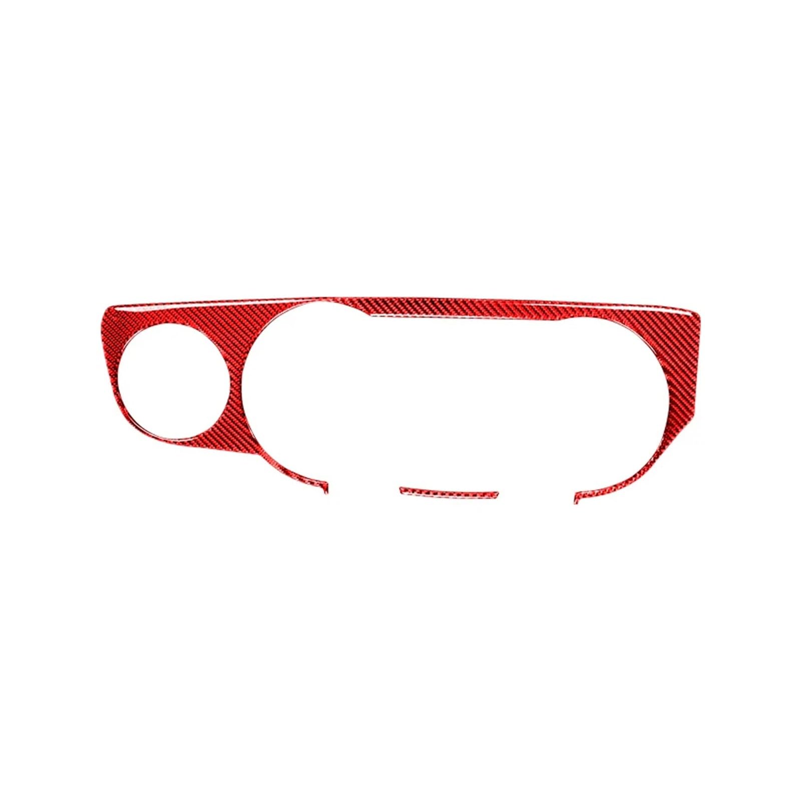 for Mustang 2009 2010 2011 2012 2013-2014 Carbon Fiber Interior Car Car Speedometer Surround Decoration Sticker Decal Trim Cover Car Interior Panel Trim(Red)