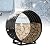 Frqianly Weather Proof Firewood Log Rack Hoop, Rust Proof Heavy Duty Round Firewood Holder for Outside, Steel Fire Wood Storage Rack for Outdoor Indoor Patio Yard Deck Porch - Black - 32 Inch