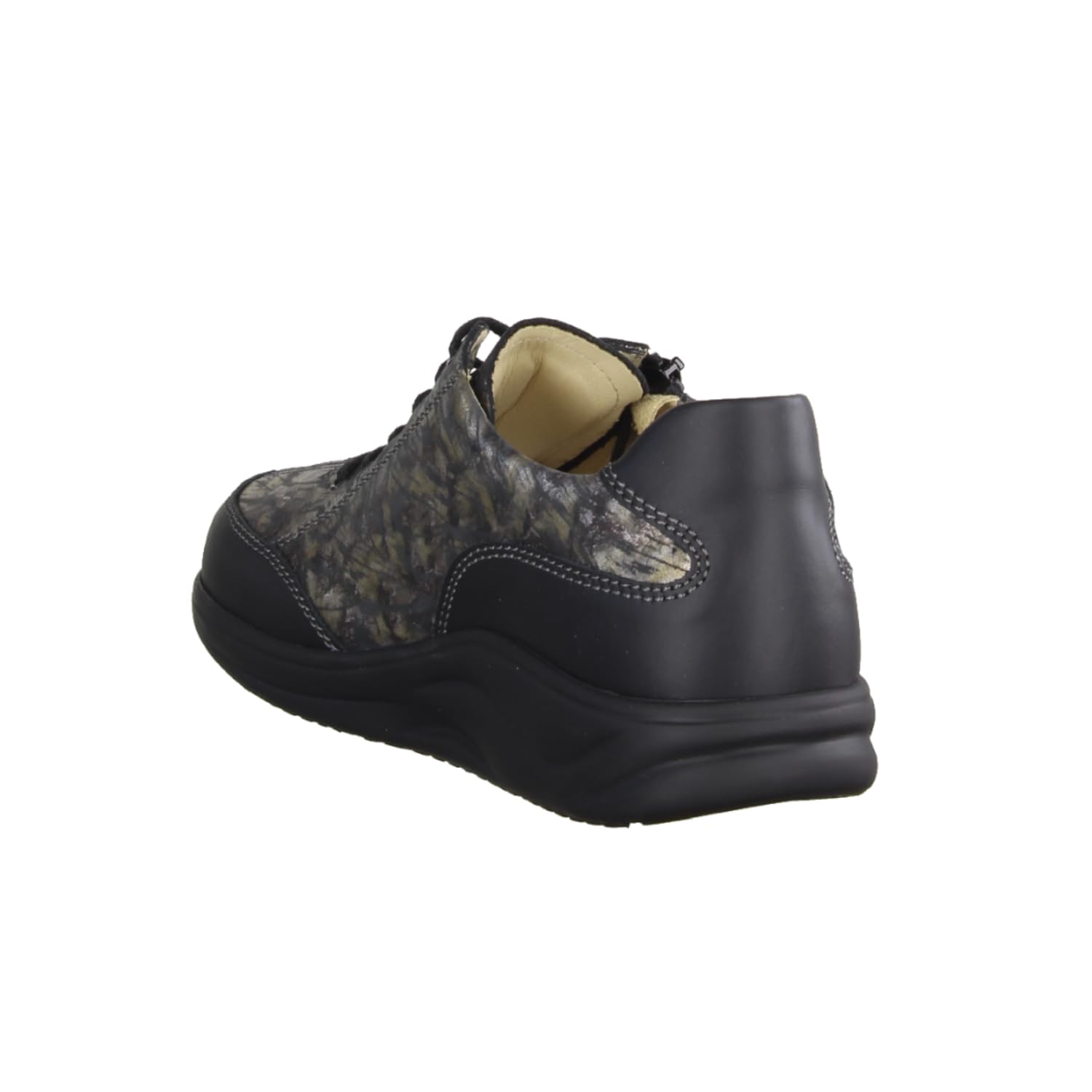 Finn Comfort Półbuty Otaru 2913-902984, Finnamic podeszwa, gładka skóra, czarny - brąz, miękka wkładka do wymiany, kolor czarny