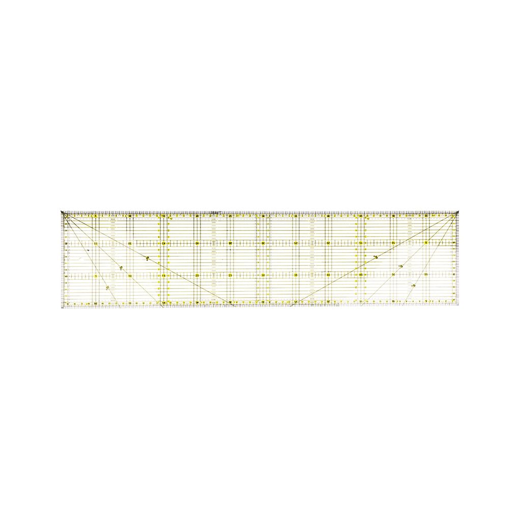 Set di 5 righelli per patchwork in scala trasparente, guida per tessuto, sartoria, cucito, modellino per vestiti, disegno, ufficio, strumento di misurazione, 15 x 60 cm, orizzontale