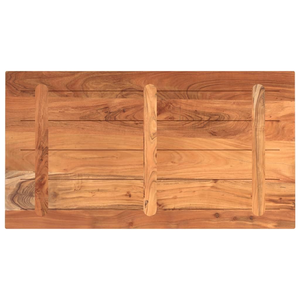 vidaXL Tischplatte, Holzplatte Rechteckig, Massivholzplatte für Bartisch Beistelltisch Esstisch, Ersatztischplatte, 120x70x2,5cm Akazienholz