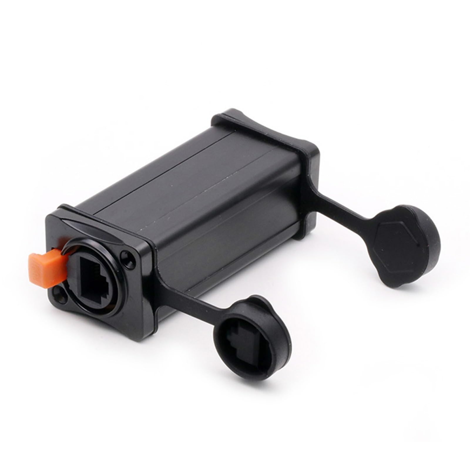10 szt. RJ45 żeńskie złącze Ethernet, obudowa elektroniczna RJ45, adapter do montażu panelowego, konwerter (10 x tworzywo sztuczne, 65 mm)