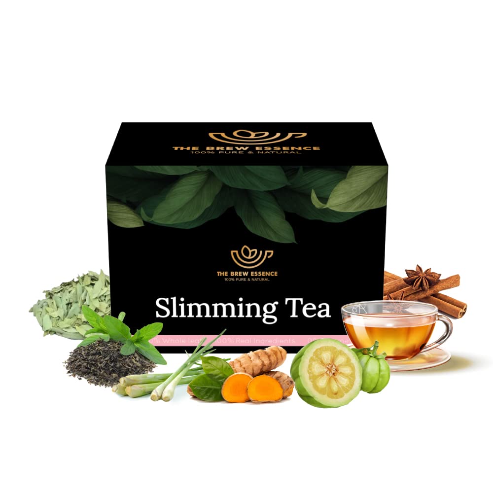 The Brew Essence100% Pure and Natural Slimming Pyramid Tea Bag | Green Tea | Herbal Tea | (15 Tea Bags)