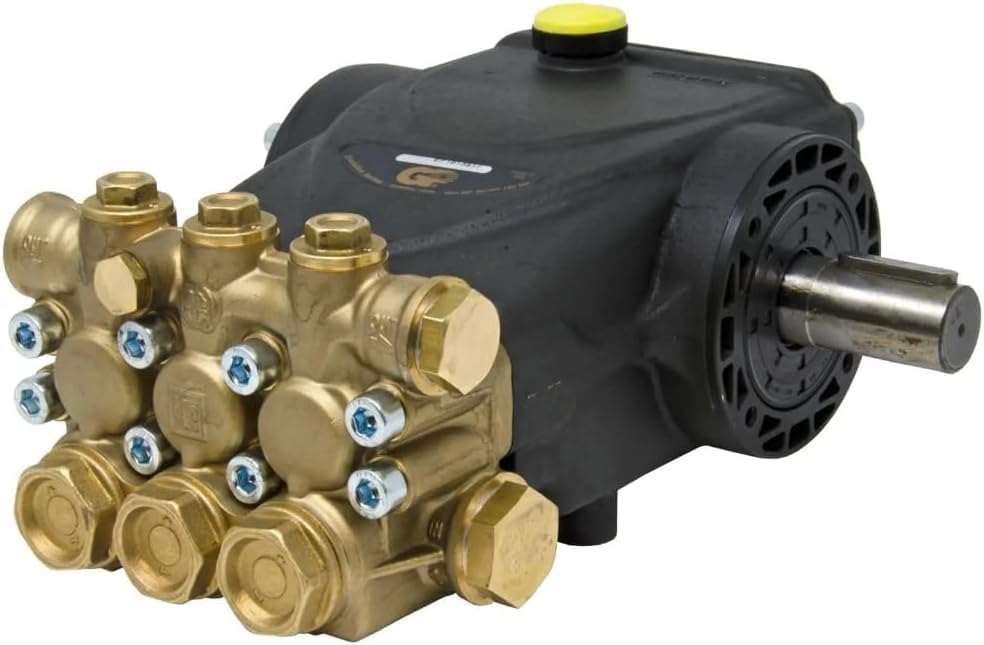 General Pump EP1813S17 (2900 PSI/ 4.2 GPM) - EP Series -24 MM Solid Shaft - 1750 RPM - Brass Manifold - Pressure Washer Pump