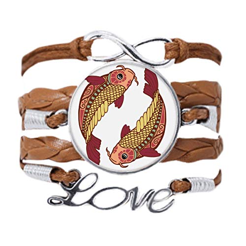 Bracelet Poisson en corde tordue de cuir noir pour votre style quotidien