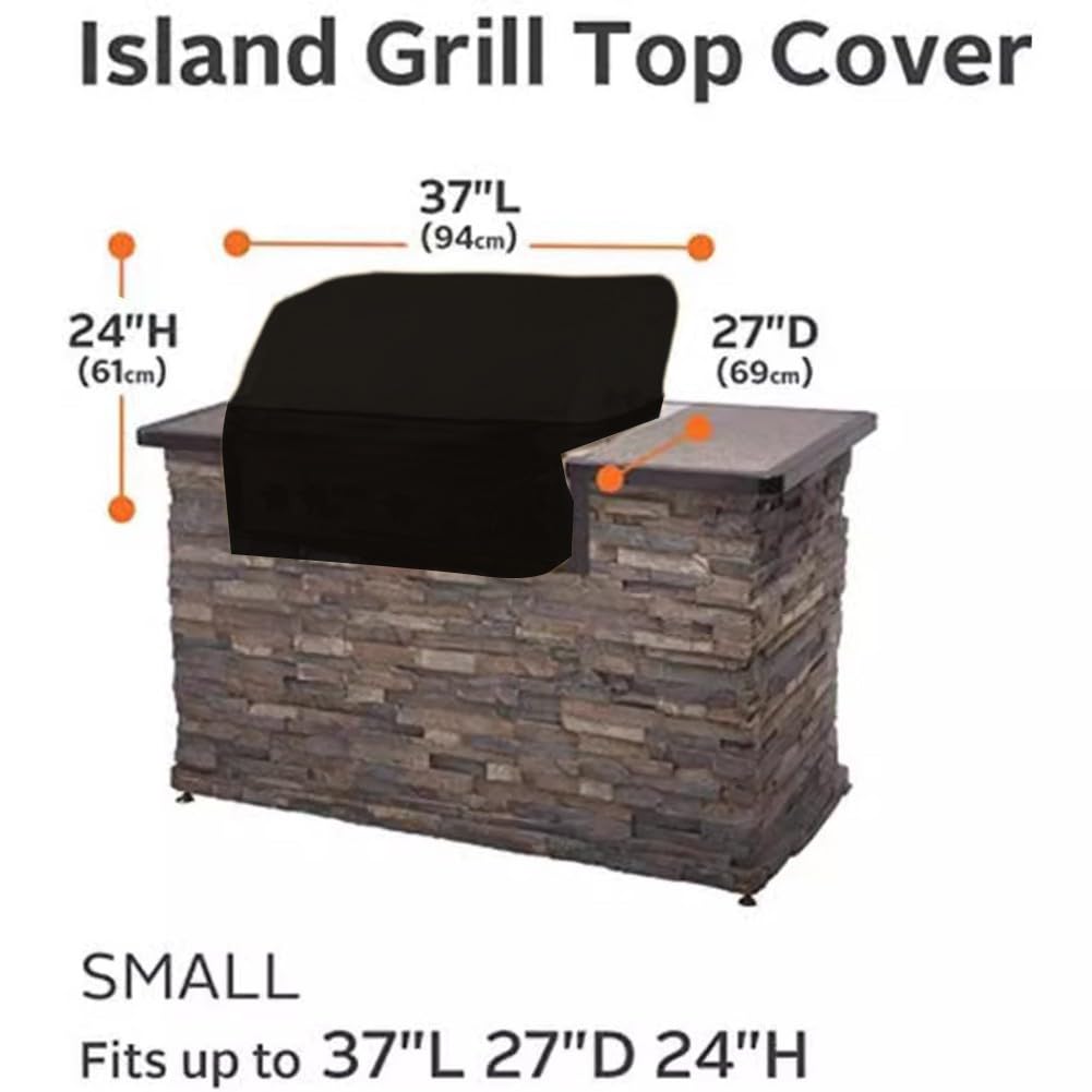 Wysokiej jakości tkanina Oxford 600D BBQ Grill pokrowiec wodoodporny i odporny na promieniowanie UV pasuje do grilla 94,4 x 68,6 x 61 cm, czarna ochrona zewnętrzna do grilla