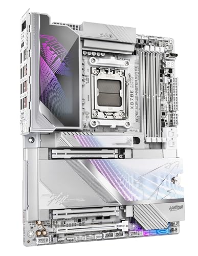 GIGABYTE X870E AORUS MASTER X3D ICE Scheda Madre – Supporta CPU AMD Ryzen 9000, VRM Digitale a 18+2+2 fasi, fino a 9000 Hz DDR5 (OC), 2 x PCIe 5.0 + 3 x PCIe 4.0, Wi-Fi 7, LAN 10 GbE, USB 4 - Scheda madre - Immagine 3