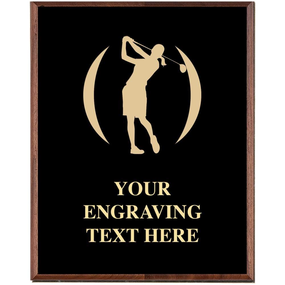 Crown Awards Golf Plaques, Custom Engraved Womens Golf Trophy Plaque Award, Great Customizable Golf Gift Prime
