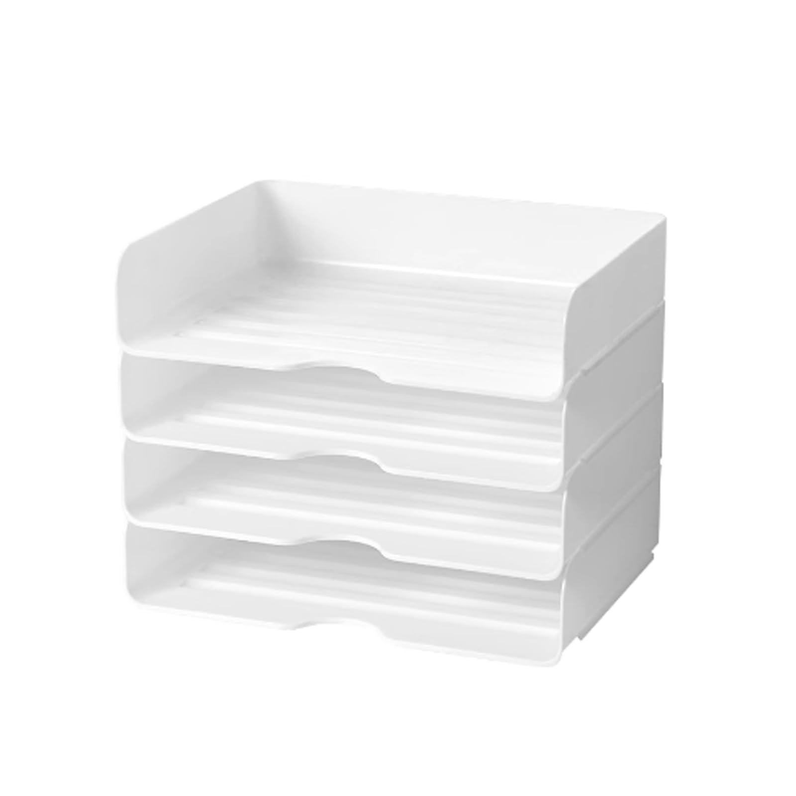 Grande capacità Portadocumenti da Tavolo Portadocumenti in plastica Portadocumenti Portatile di Grande capacità Che può Essere impilato Cestino Portadocumenti da scrivania per Ufficio ordinato