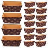 TOYANDONA 25 Stück Teiliges Rechteckige Kastenformen aus Dickem Hitzebeständigem Papier für Brot Kuchen und Muffins Stapelbar Einweg Lebensmittelecht Praktisches Backzubehör