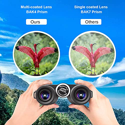 Aoaoy Fernglas 12x42 HD Kompakte Ferngläser Wasserdicht für ErwachseneKinder und Kinder, Fernglas mit BAK4-Prismen und… – Bild 5